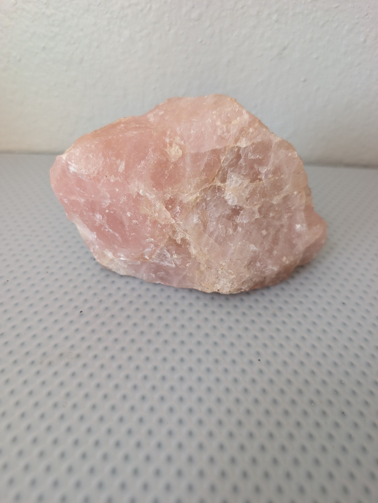 Rose Quartz Natural Rough Crystal Specimen, 1 lb 12.7 oz, Approx. 5 Inches