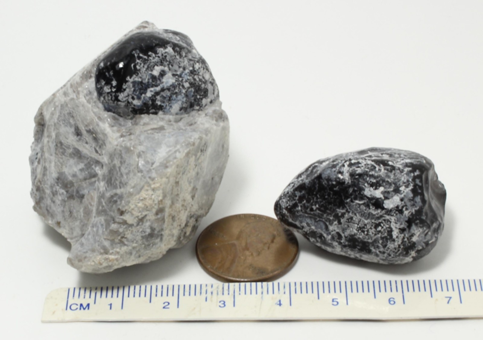Obsidian Apache Tears in matrix Perlite Mineral Specimens 2.8 oz. Lot A