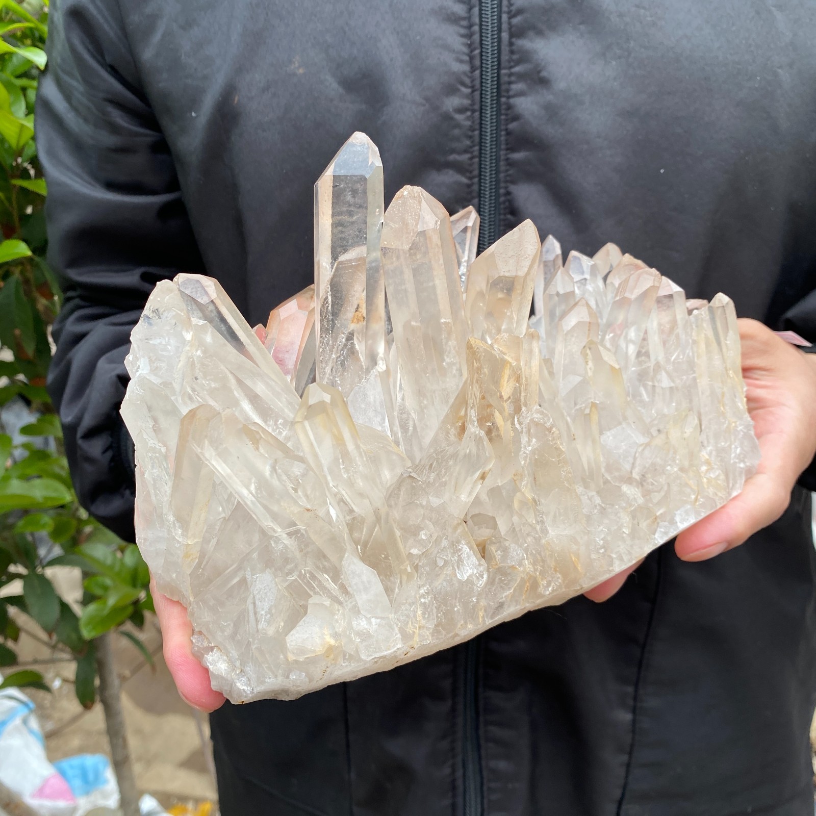 5.6LB Natural clear white quartz crystal cluster mineral specimen healing
