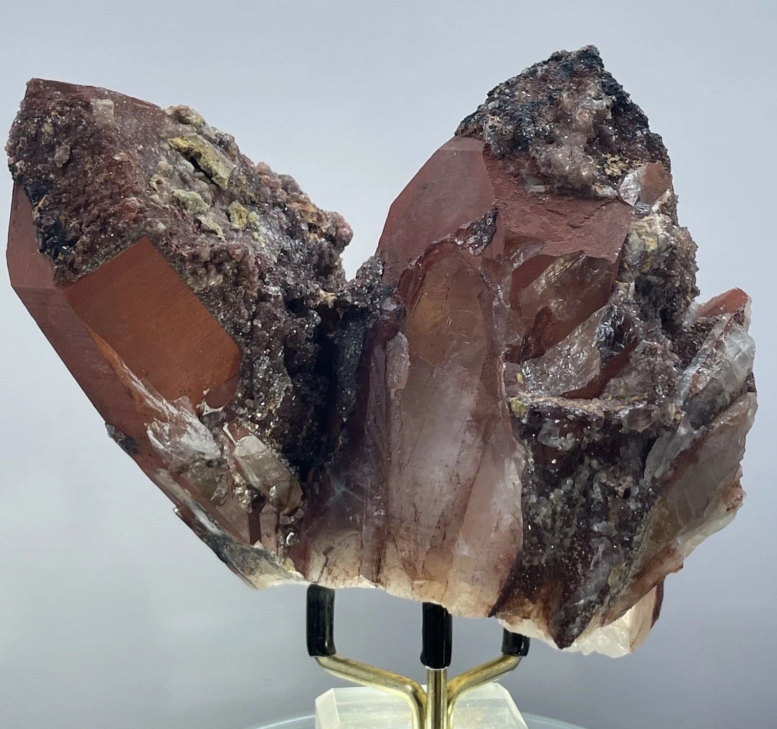 Crystal Red Hematite on Quartz Morocco 644g