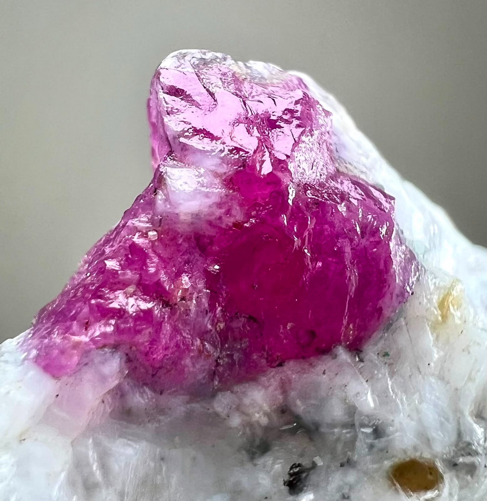 27 CT , Beautiful!!Natural Red Ruby Crystal on matrix From Jegdalek @Afg