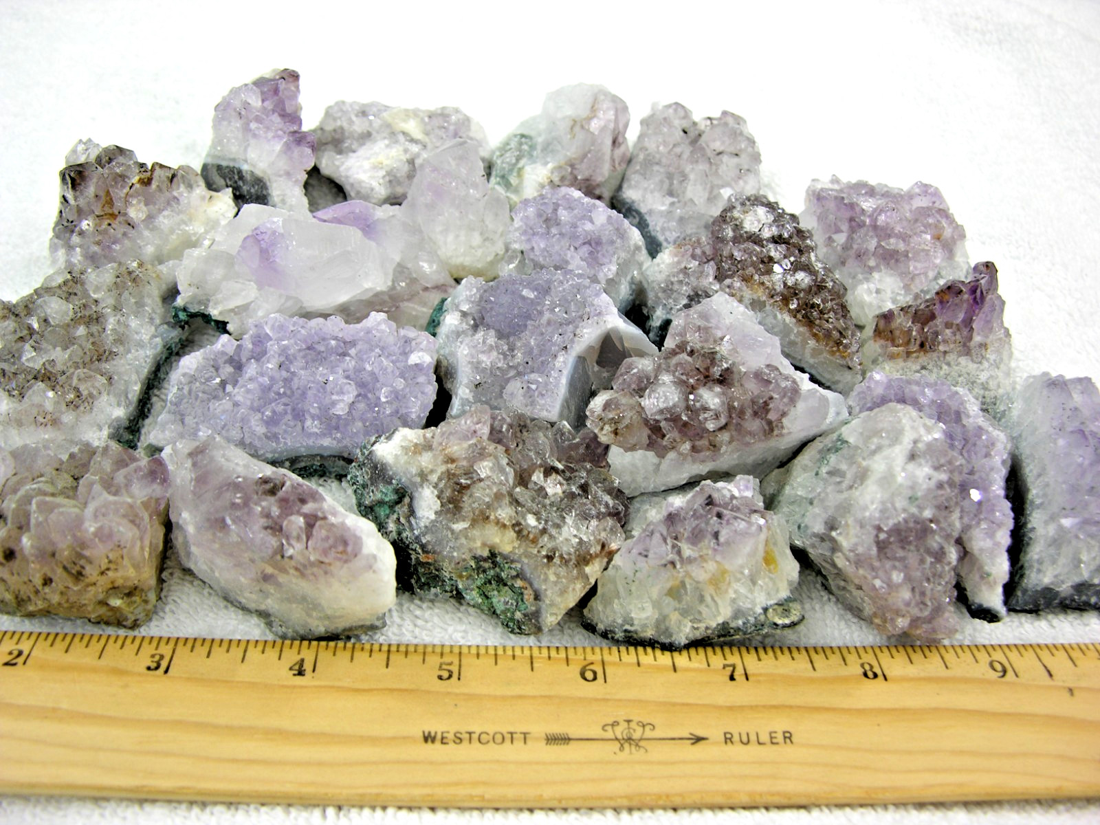 Amethyst crystal specimen plates 1-2 inch 2 pound lots 16-20 plates