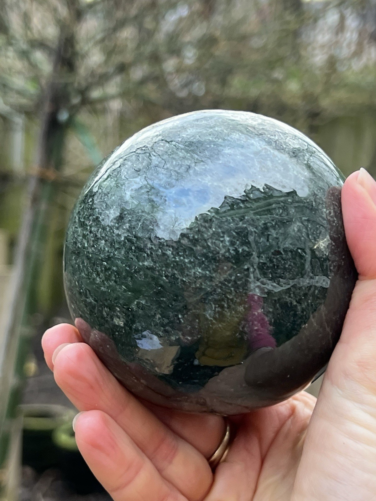 Jade Nephrite Himalayan Large Ball 1054g 87mm 11