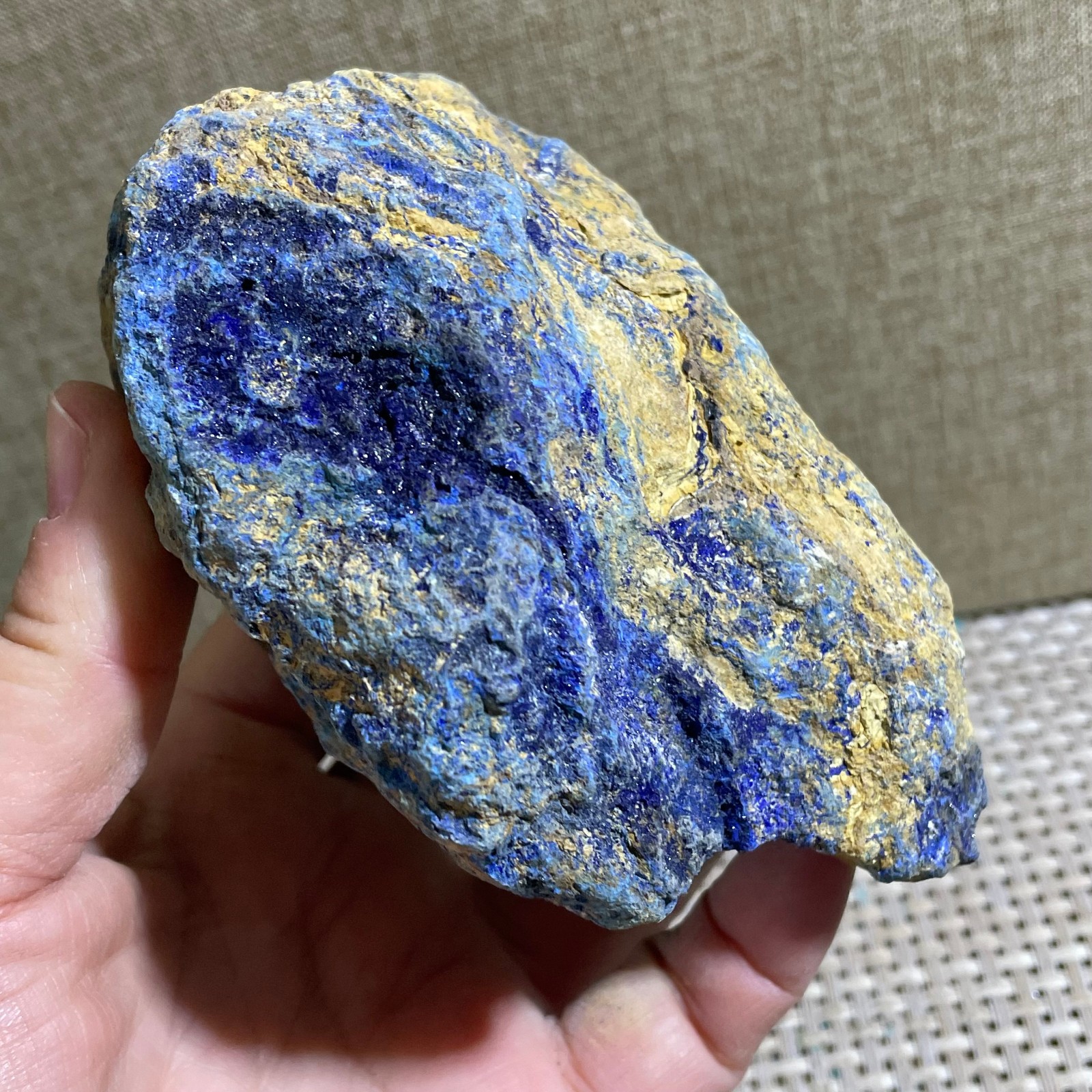 Restoration of Blue Copper Ore Quartz Crystal Mineral Samples 472g