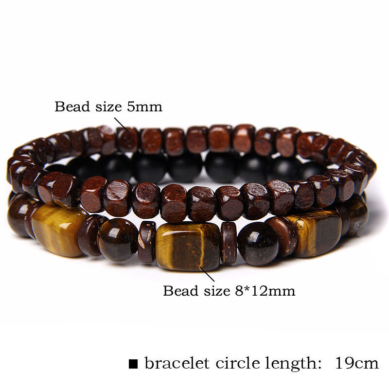 Tiger’s Eye Braided Fashion Healing Strength Men’s Luck Bracelet Gifts Healing