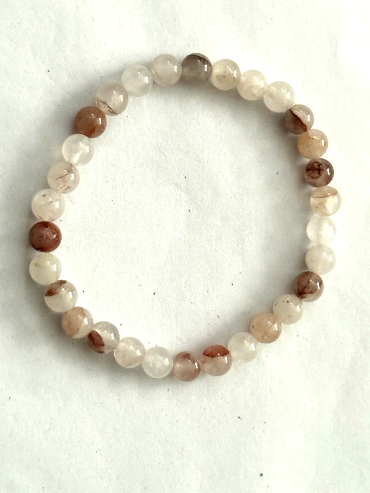 6mm Beautiful Agnitite High Vibration Natural Crystal Bracelet Size 7
