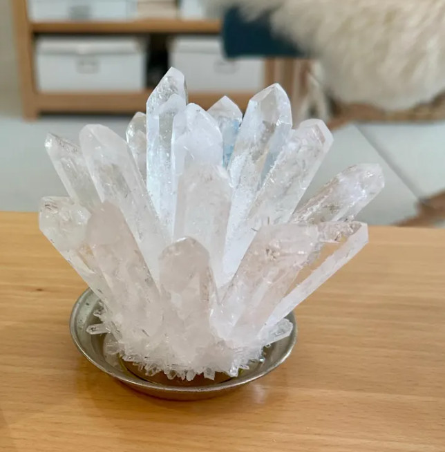 300g Natural Clear Quartz Cluster Mineral Specimen Sharpen Focus Purify Energy