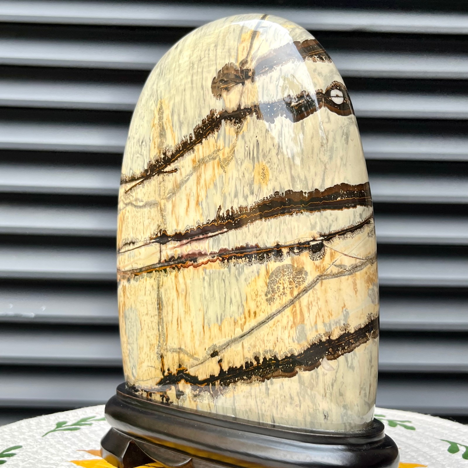 5.3 lb Landscape Stone Polished Arc Mineral Specimen Collectible Display Art