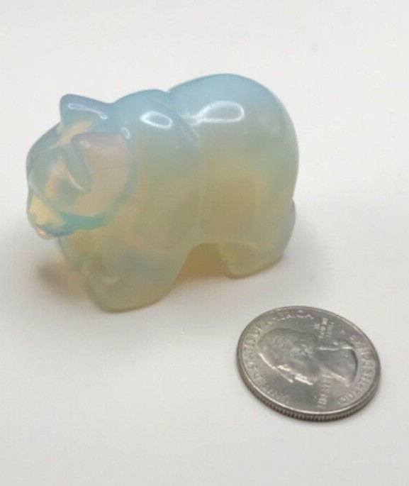 Natural Opalite Bear Crystal Figurine Home Decoration Mineral Specimen