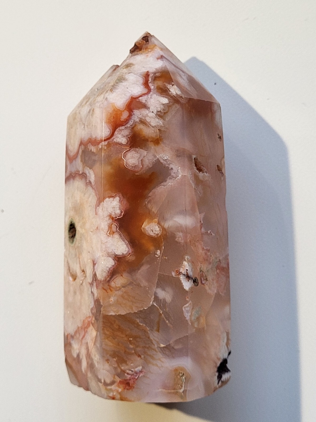 Cherry Flower Agate Tower Blossom Crystal Gemstone Point Mineral Wand Reiki
