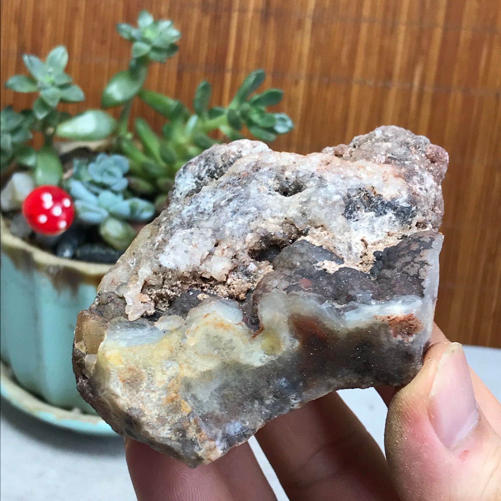 Natural crazy Mexican agate Crystal gemstone rough original Specimen 199g A6964