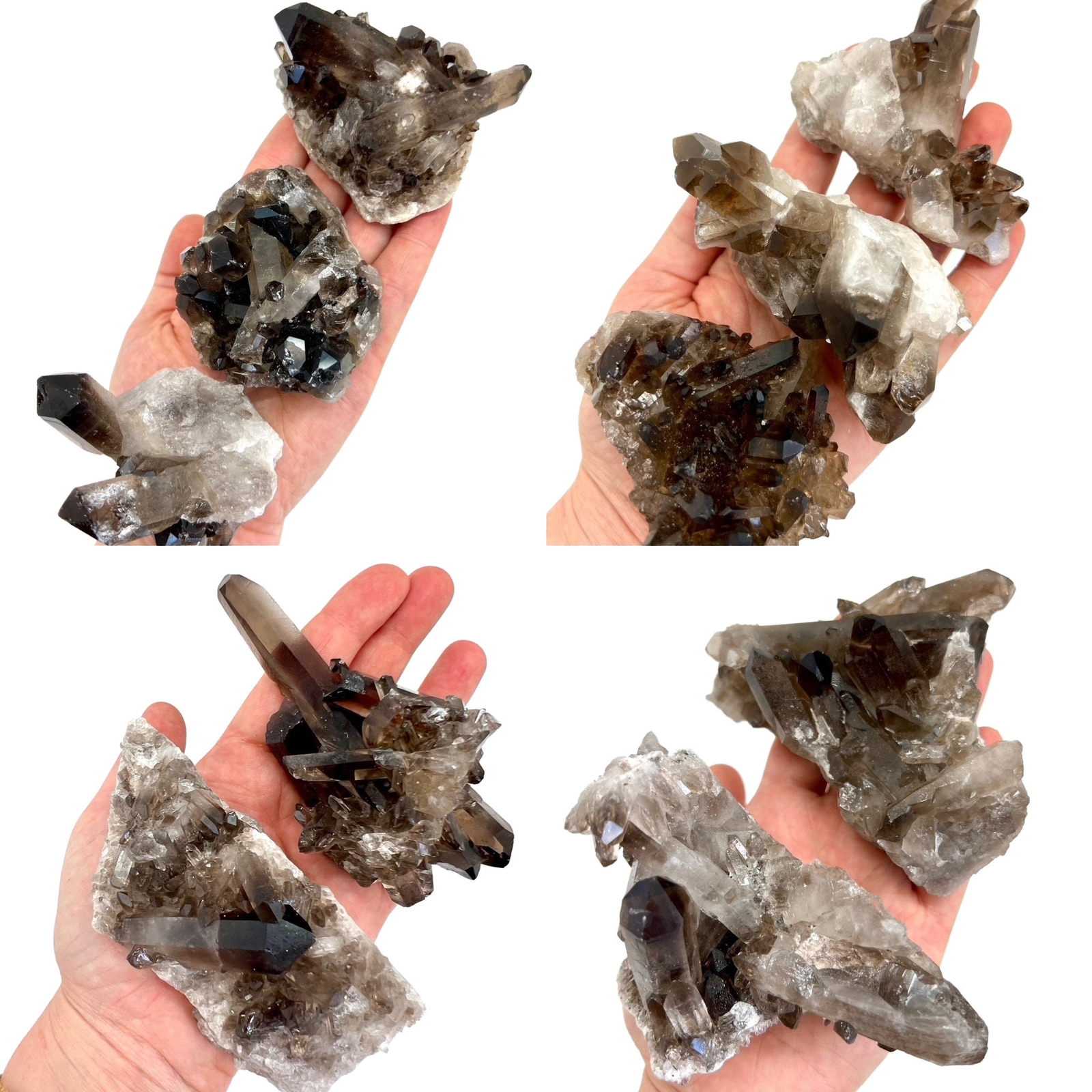 Raw Smoky Quartz Cluster (Grade A) Natural Smoky Quartz Crystal Cluster, Brazil