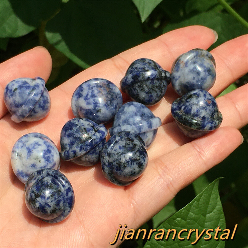 5pcs Natural Blue Spot Quartz Crystal Star Sphere Divination ball reiki Healing