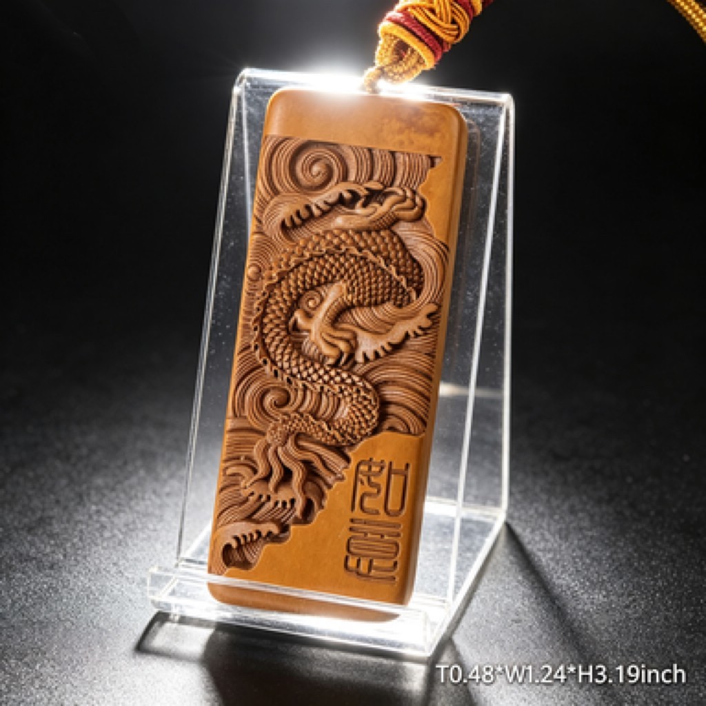 Natural Songhua Stone Double-sided Carved Dragon – Decor, Pendant or Hand Piece
