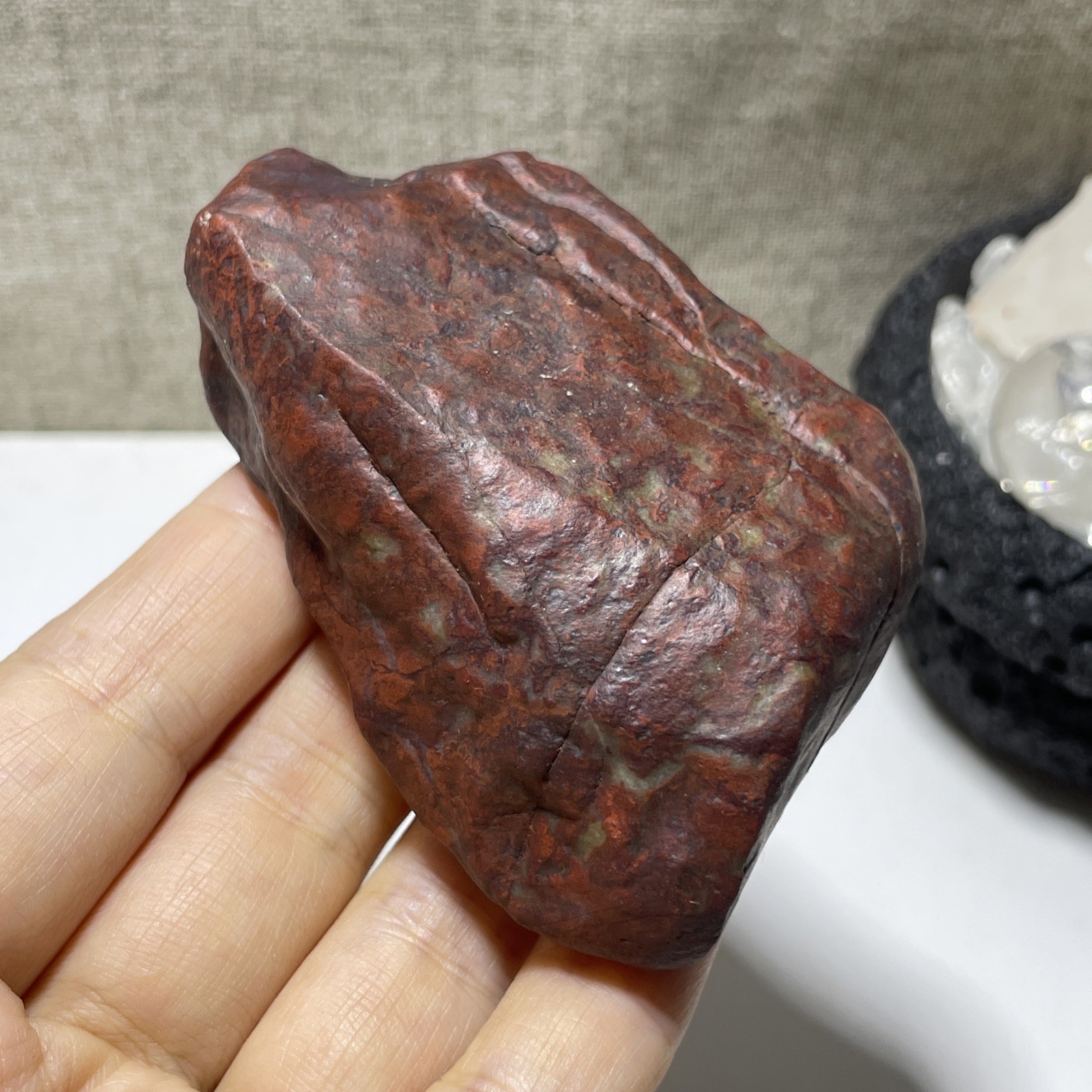 167g Natural Iddingsite meteorite specimen raw stone from China a6226