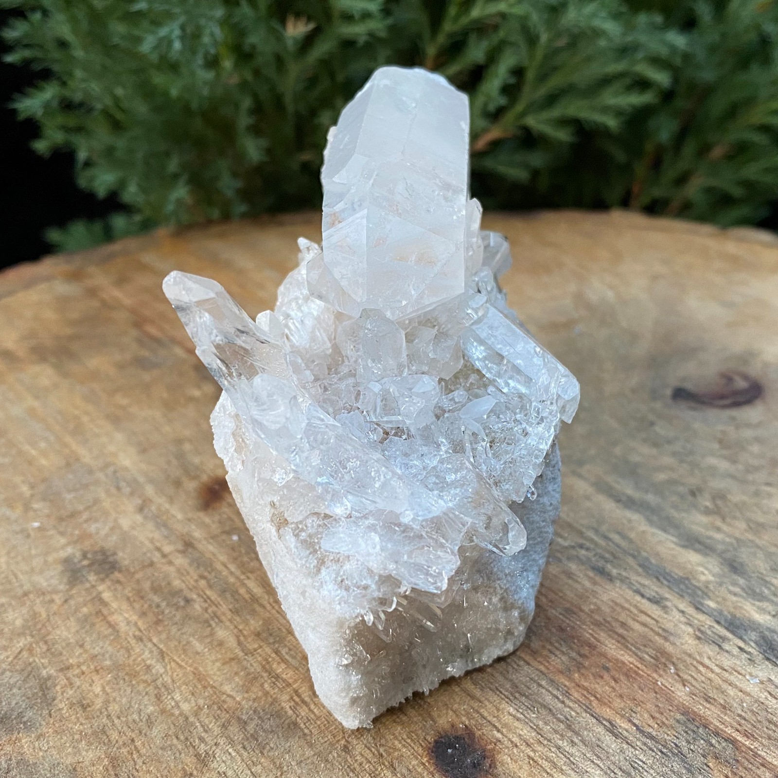 Himalayan Crystal Samadhi Quartz Raw Cluster Stone AA++ 0.44 lbs Natural White