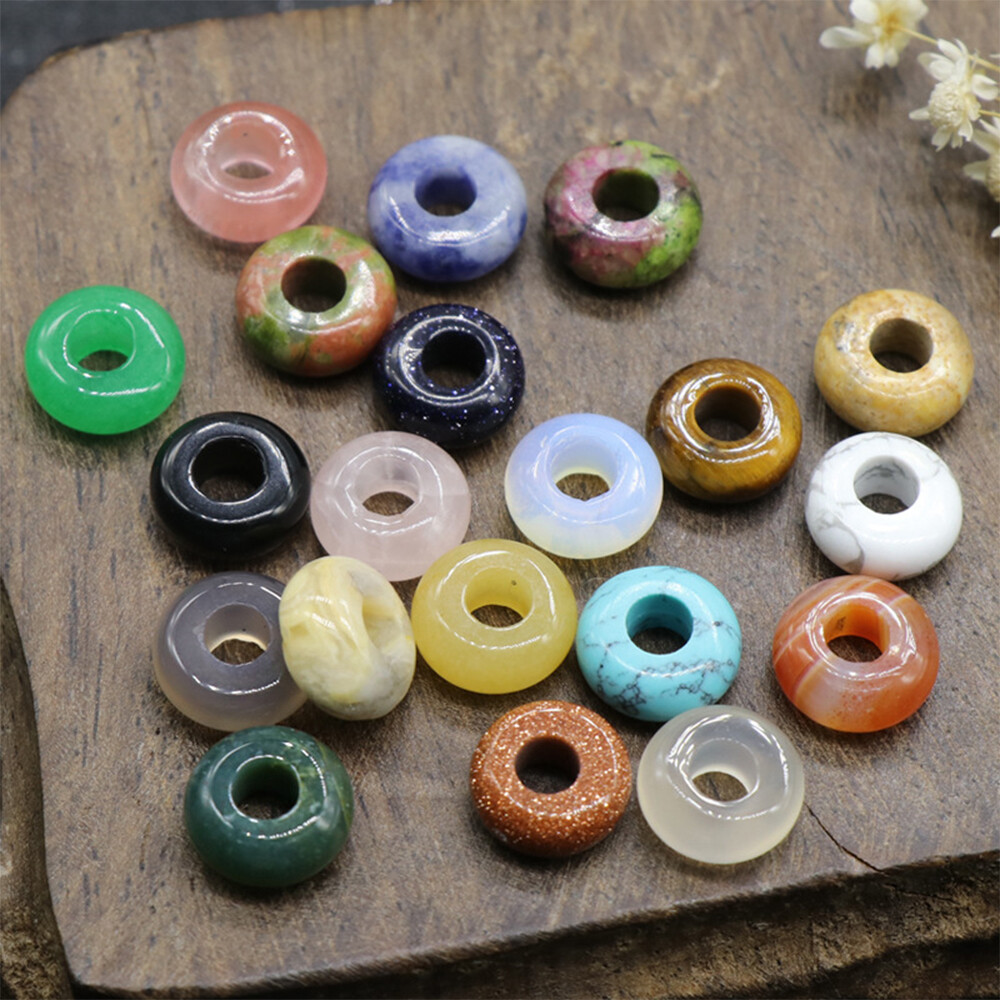 4mm Large Hole Rondelle Loose Charms European Beads for Bracelet Jewelry Making