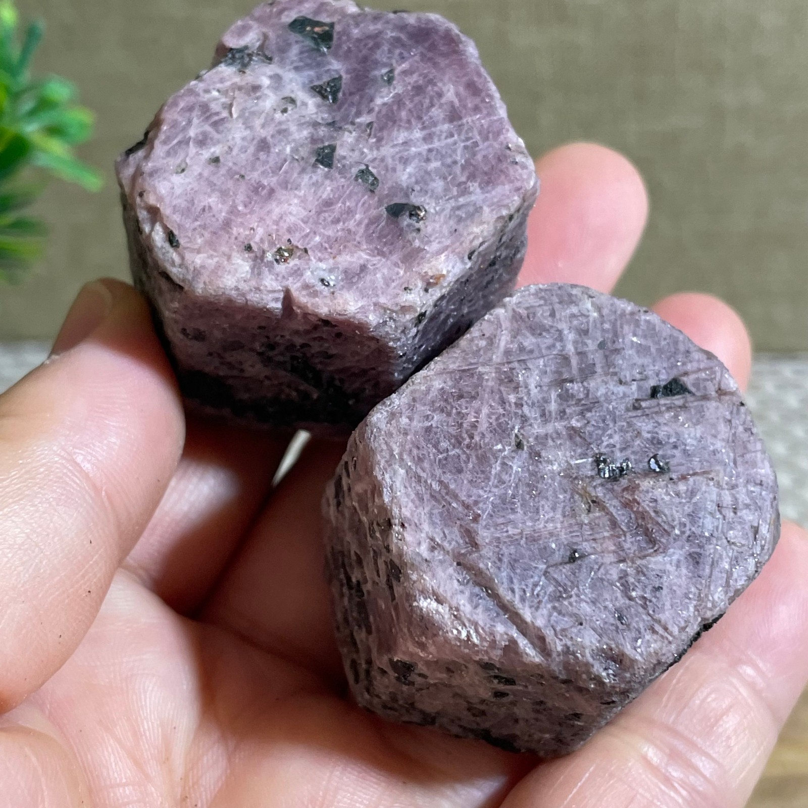 198g Natural Red Corundum Ruby Crystal Rough Mineral Specimen reiki Healing 2pcs