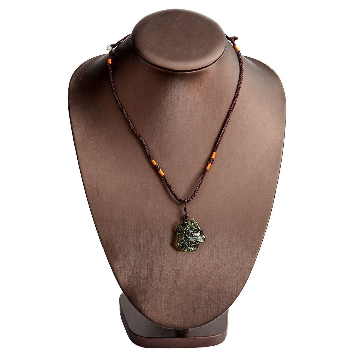 Natural Healing Green Czech Pendant Moldavite Meteorite Impact Stone Necklace US