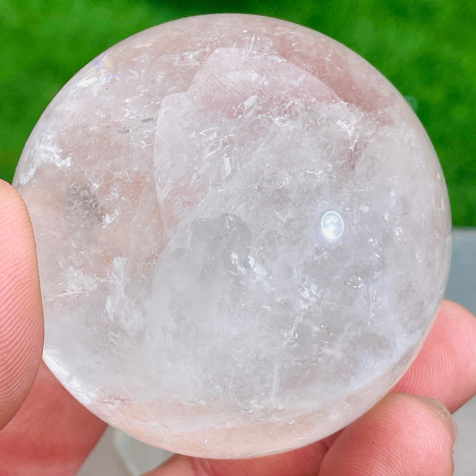327g Natural Clear Crystal Quartz Stone Meditation Healing Energy Sphere Ball