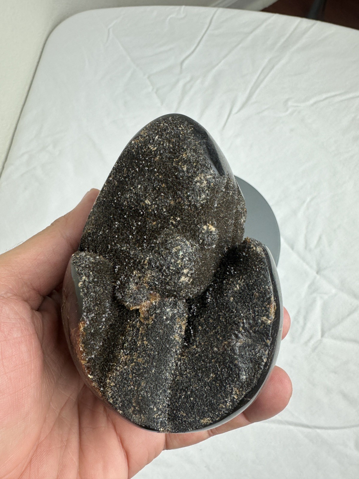 Natural Septarian Turtle Shell Geode Dragon Egg Crystal Healing 1 lbs