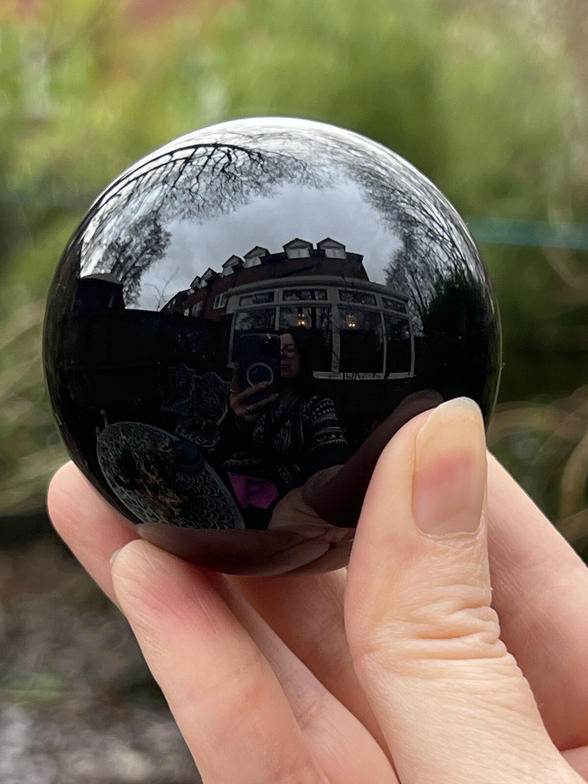 Black Obsidian Crystal Ball Large AAA+ Powerful / Creative / Protective 60mm