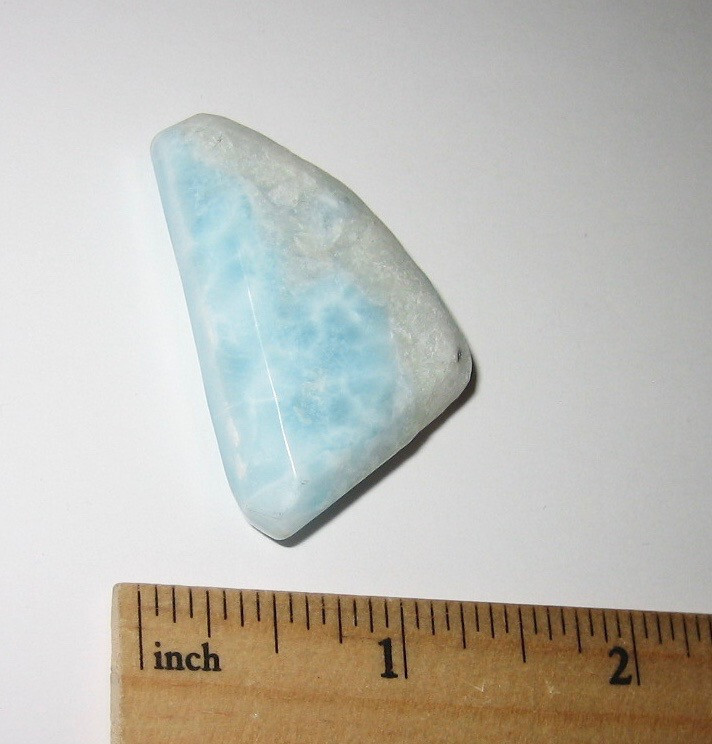 1.55″ TUMBLED POLISHED NATURAL LARIMAR STONE DOMINICAN REPUBLIC ~ 18.7grams *3