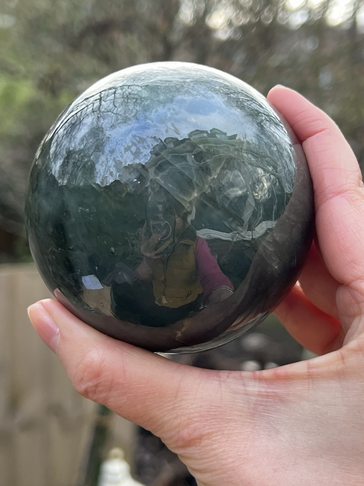 Jade Nephrite Himalayan Large Ball 1054g 87mm 11