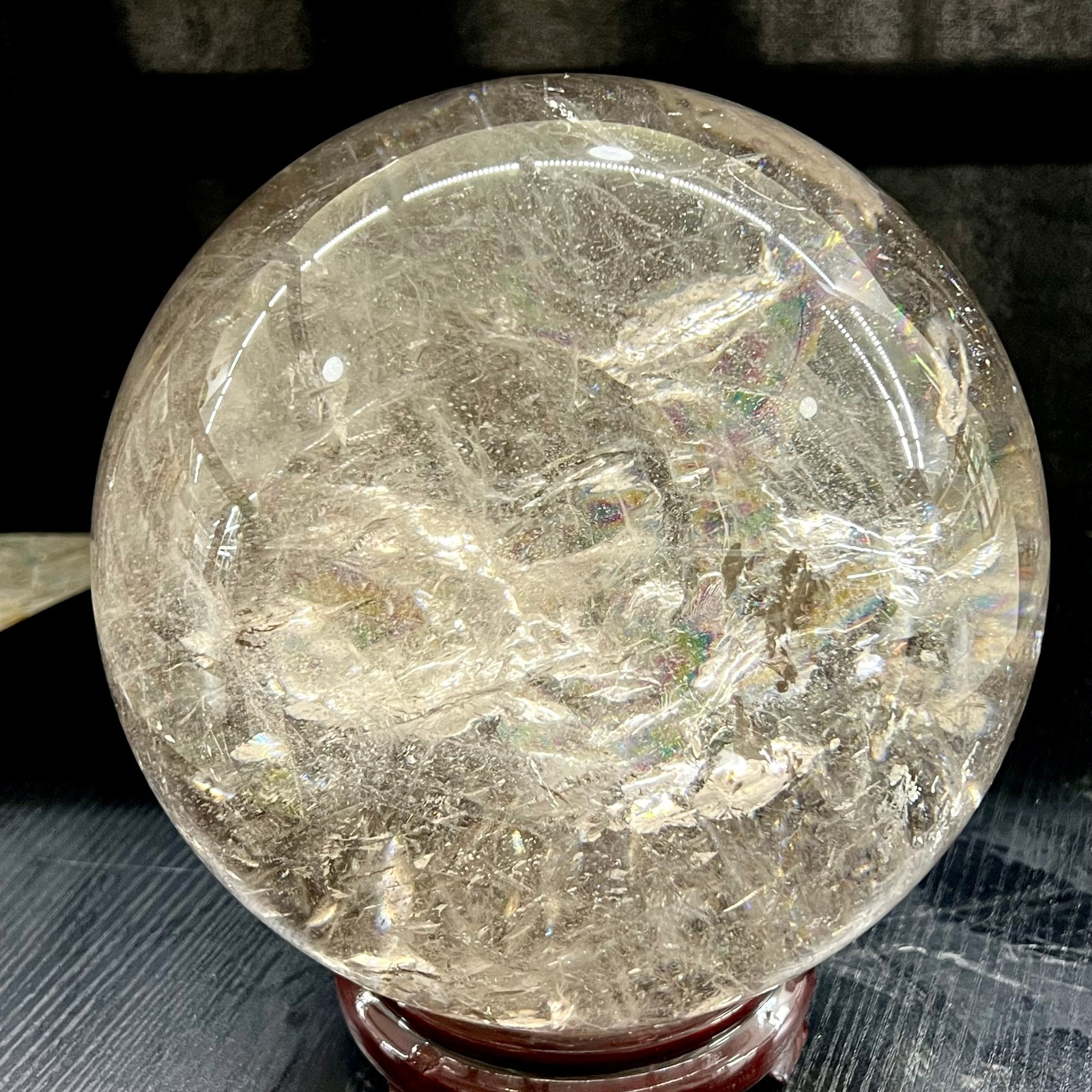 42LB Top Natural Clear Quartz Sphere Crystal Ball Reiki Meditation Gems Gifts