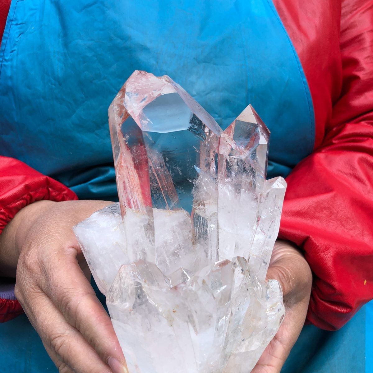 2pcs 4.99LB Natural White Clear Quartz Crystal Cluster Rough Specimen Healing