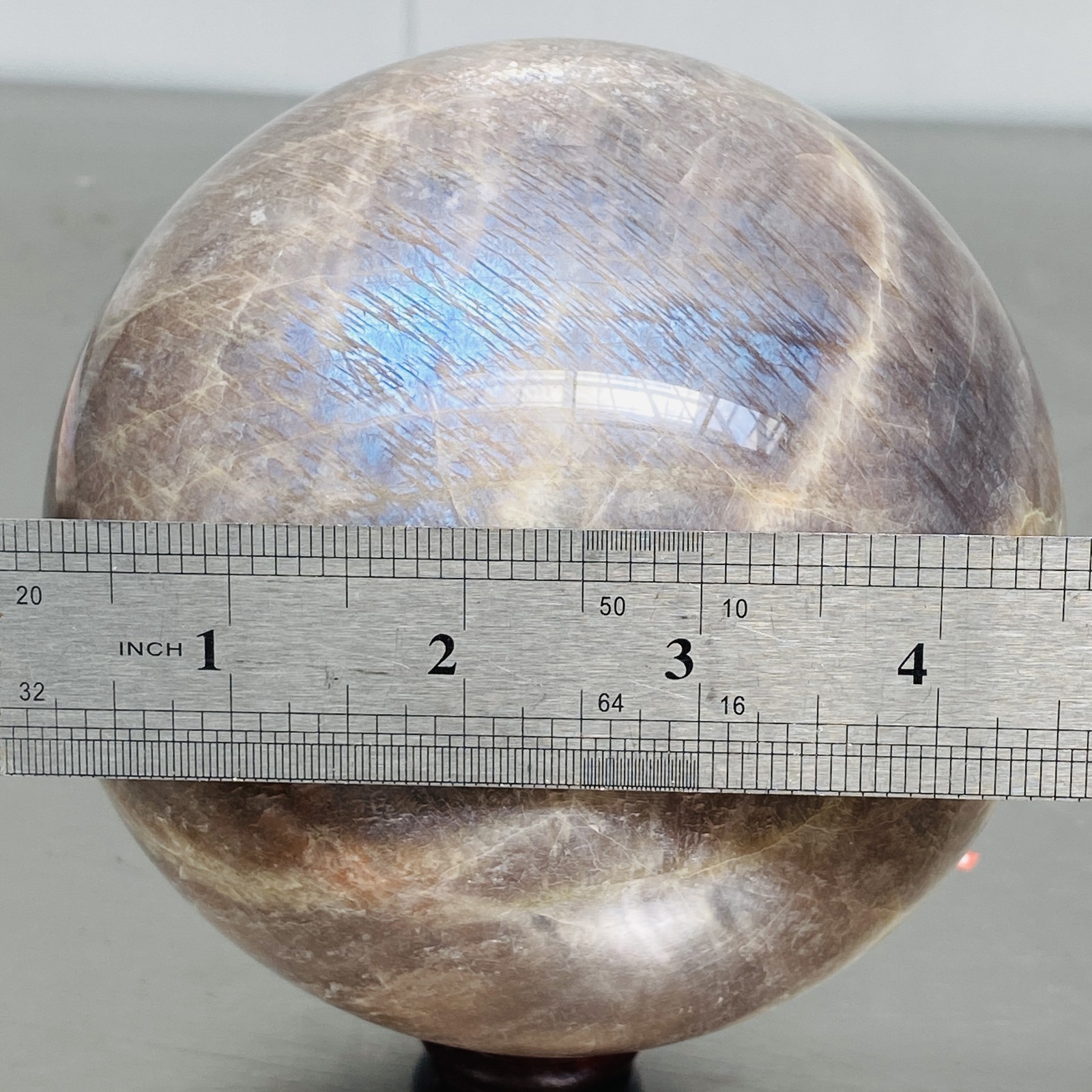 Natural Gray moonstone sphere quartz Crystal ball Healing 3240G (7.14LB)