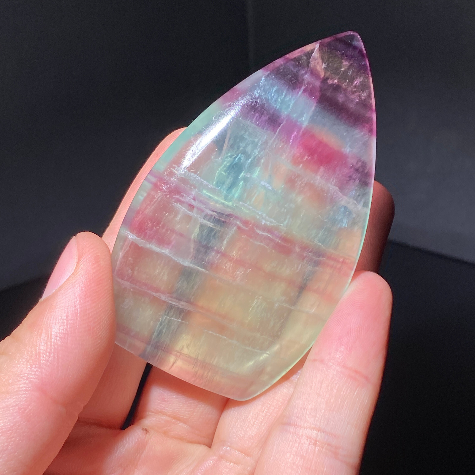 103G Natural colored fluorite crystal column obelisk healing specimen