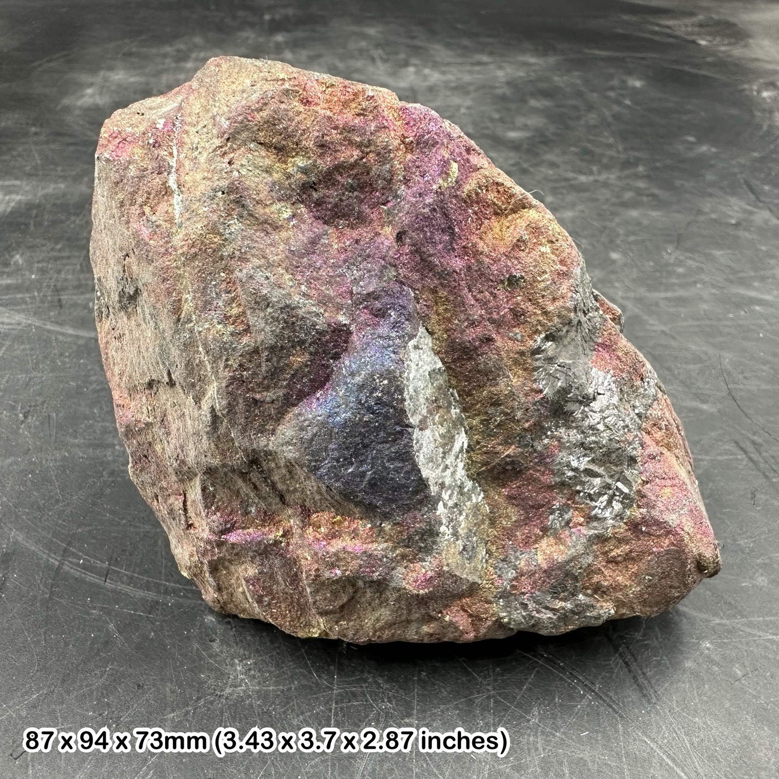 BIG Chalcopyrite Treated Mineral Specimen Mexico Iridescent Copper Iron Sulphide