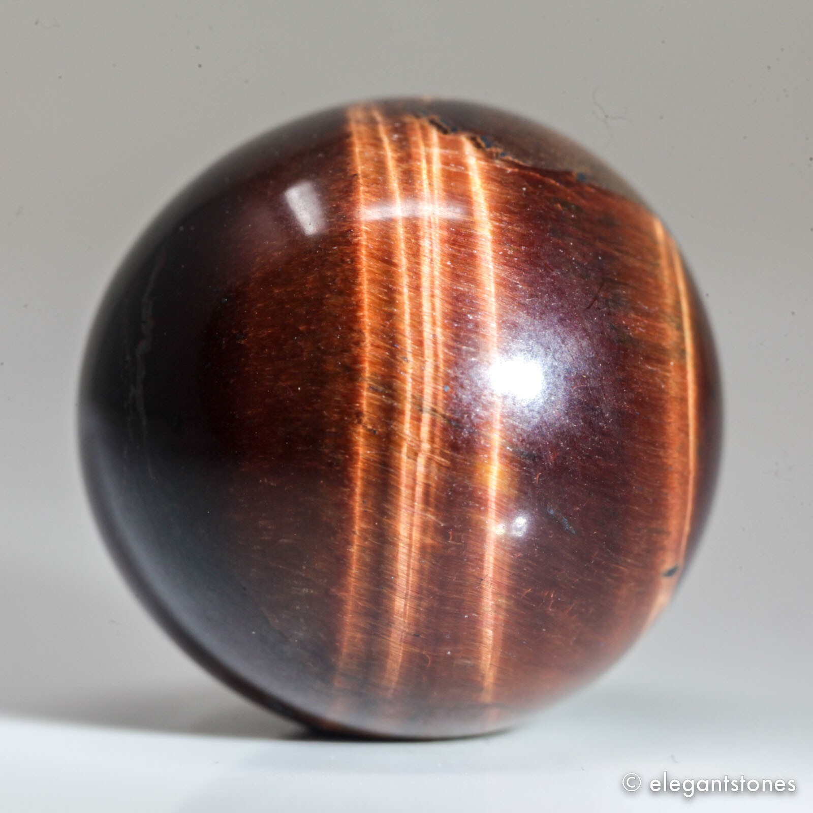 22g25mm Red Tiger Eye Sphere Crystal Ball Natural Quartz Healing Gemstone Chakra