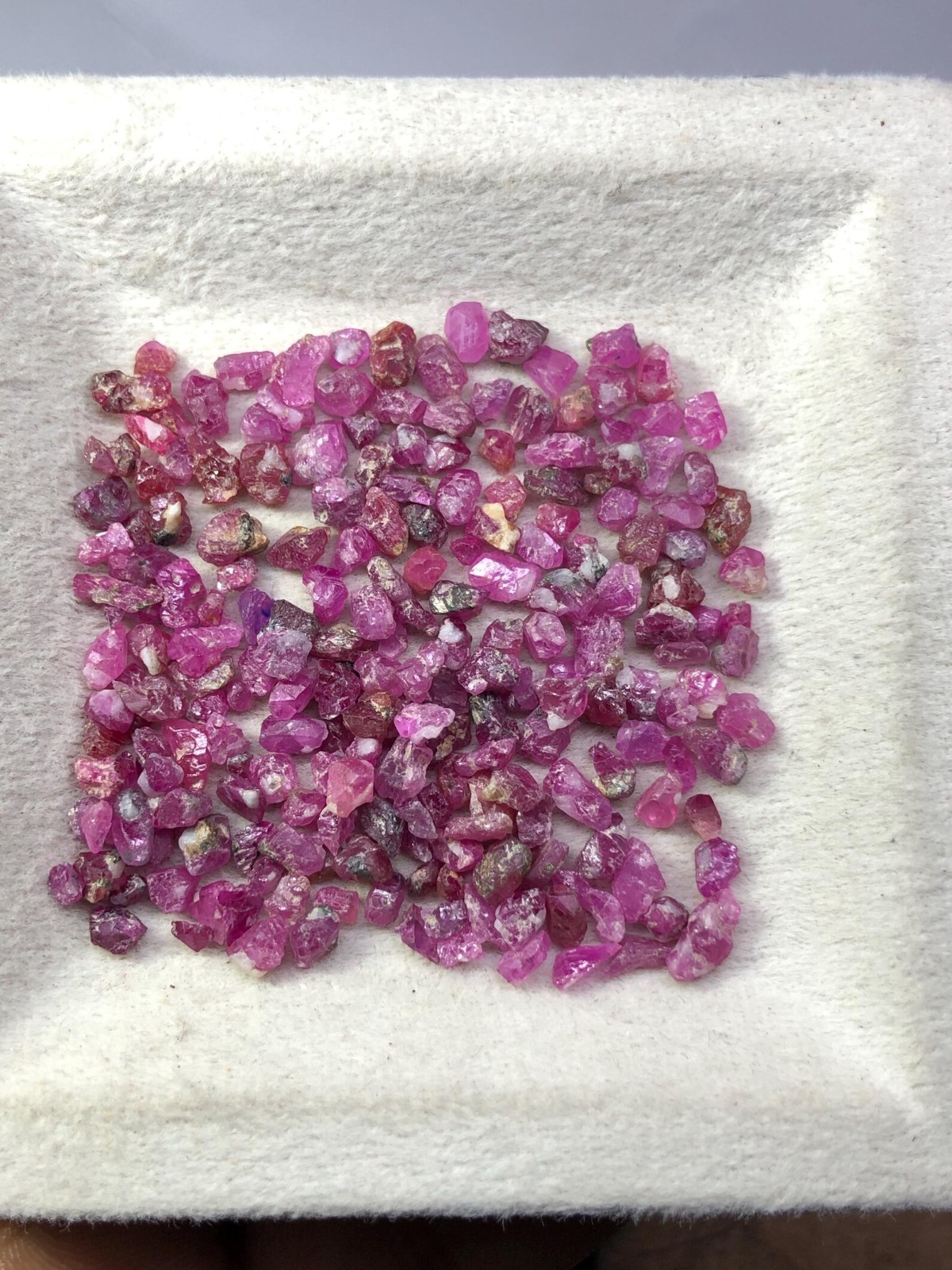 Natural Form Ruby Raw Lot, 58.00 Carat Ruby Sapphire Rough, 216 Pcs Gemstone