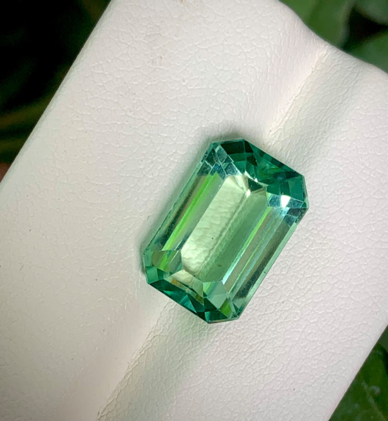 Heat Treated Green Kunzite Emerald Cut loose gemstone (8.80 carats)