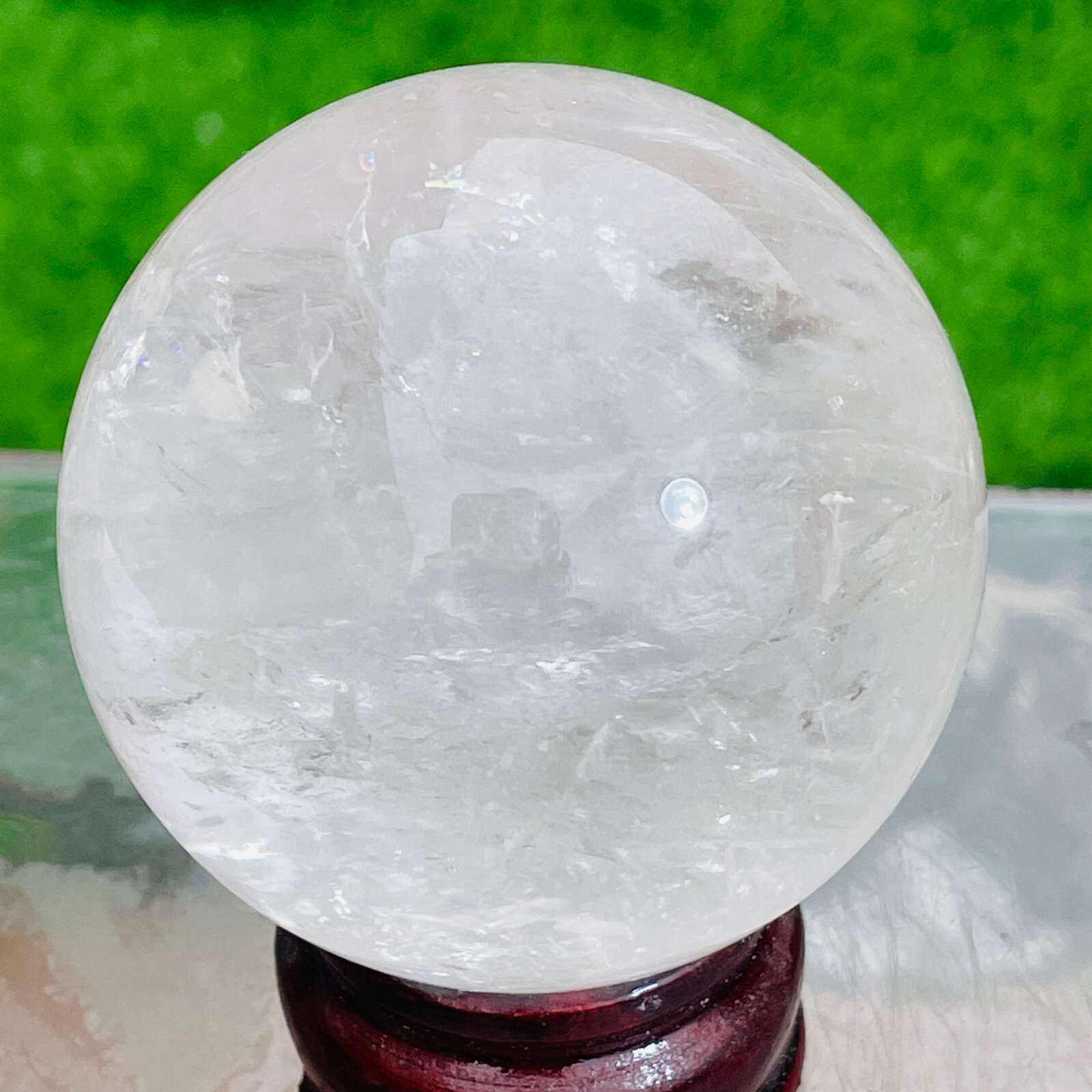 327g Natural Clear Crystal Quartz Stone Meditation Healing Energy Sphere Ball