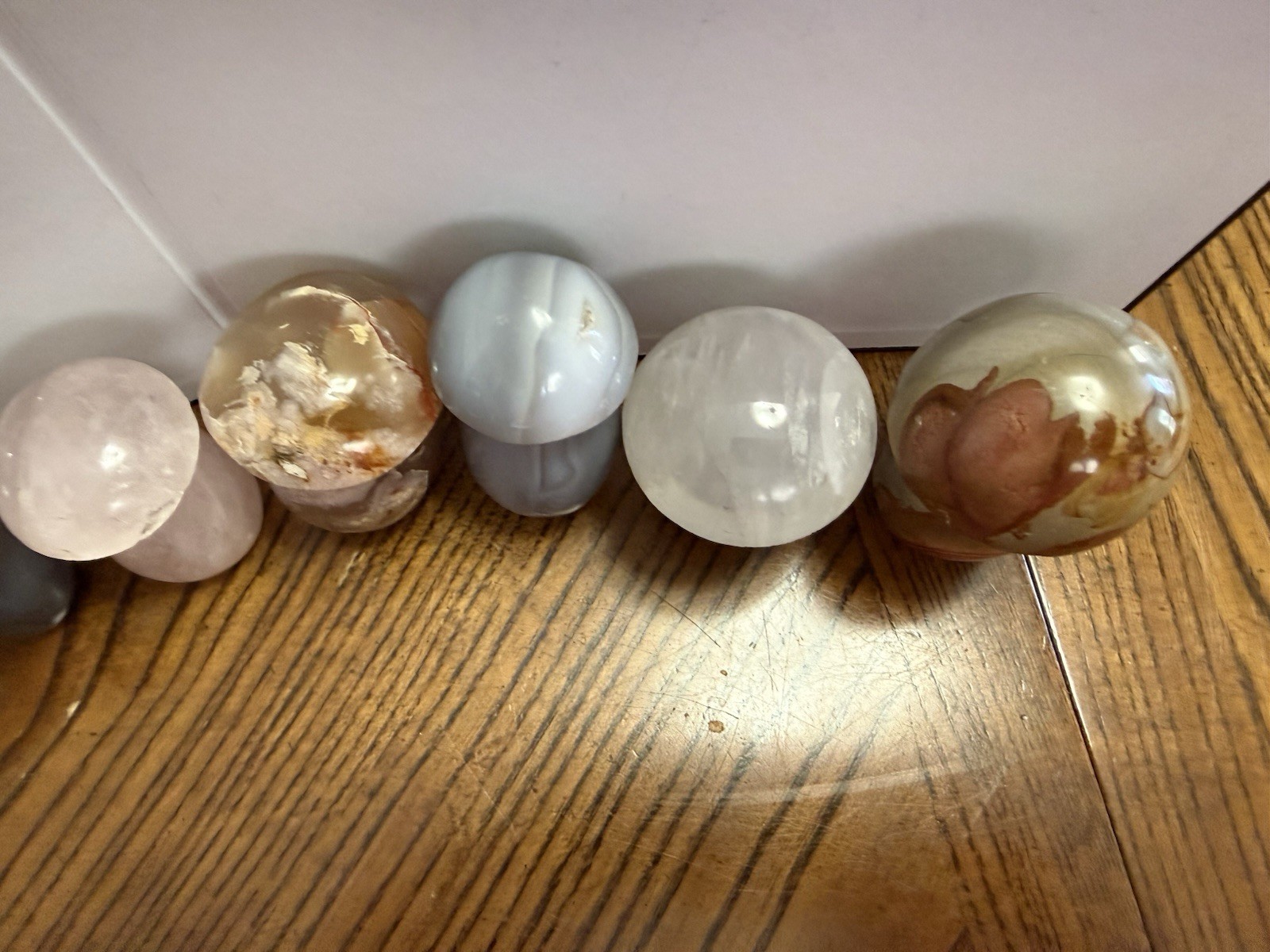 Mixed Materials Crystal Mushrooms Lot