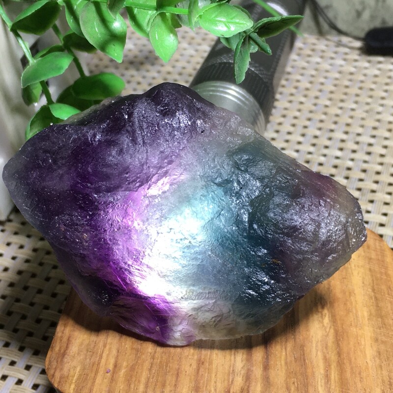 118gTop NATURALCubic violet FLUORITE Quartz Crystal Mineral Specimen Healing F7