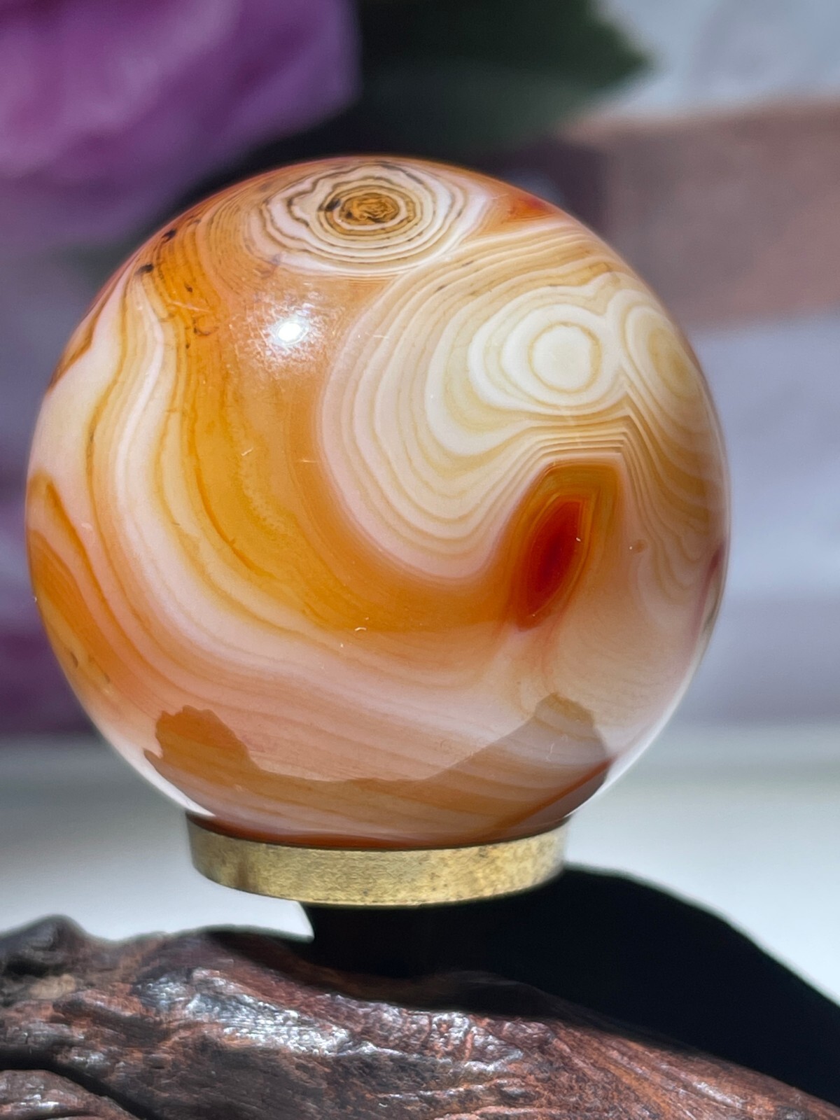 1pc Natural Quartz Crystal Silk agate Sphere Ball lace agate ball Healing g07