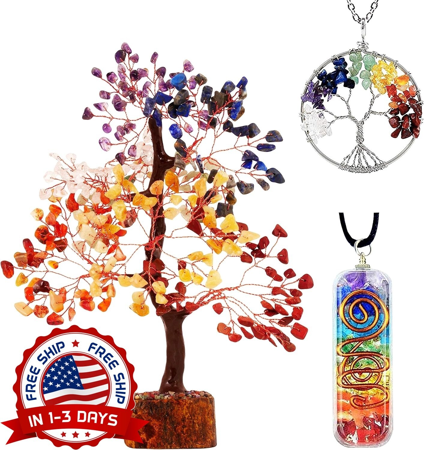 Feng Shui Natural Rosa Cristal De Cuarzo Rosa Árbol Del Dinero Estilo Bonsai NEW