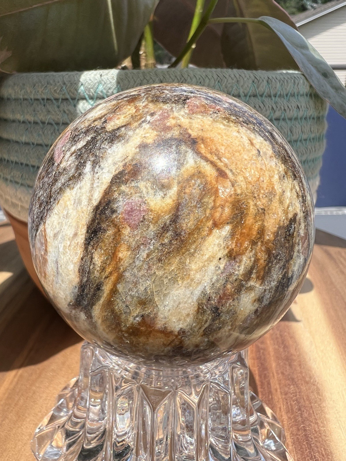2.7” 68 mm 1# 2 oz Elbaite Tourmaline Large Sphere Crystal US Seller 2