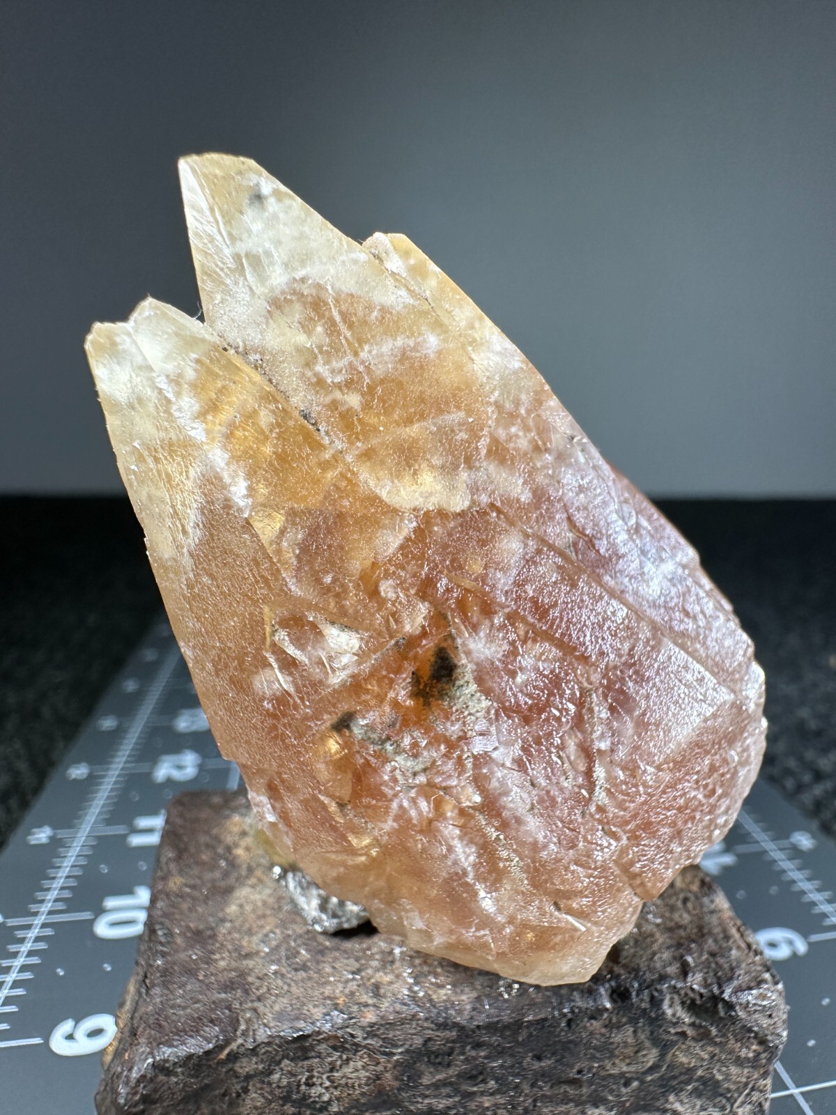 ➤ 2-3/4 INCH HONEY DOGTOOTH CALCITE CRYSTAL – Pugh Quarry Ohio VIDEO➤453
