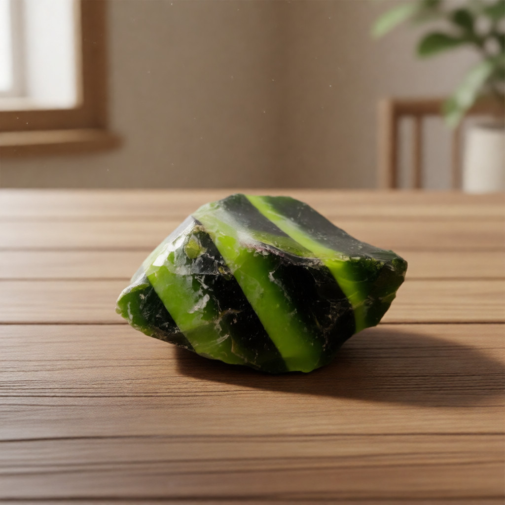 Green Obsidian 400–500 CT Rough Raw Crystal Healing Stone for Protection Energy