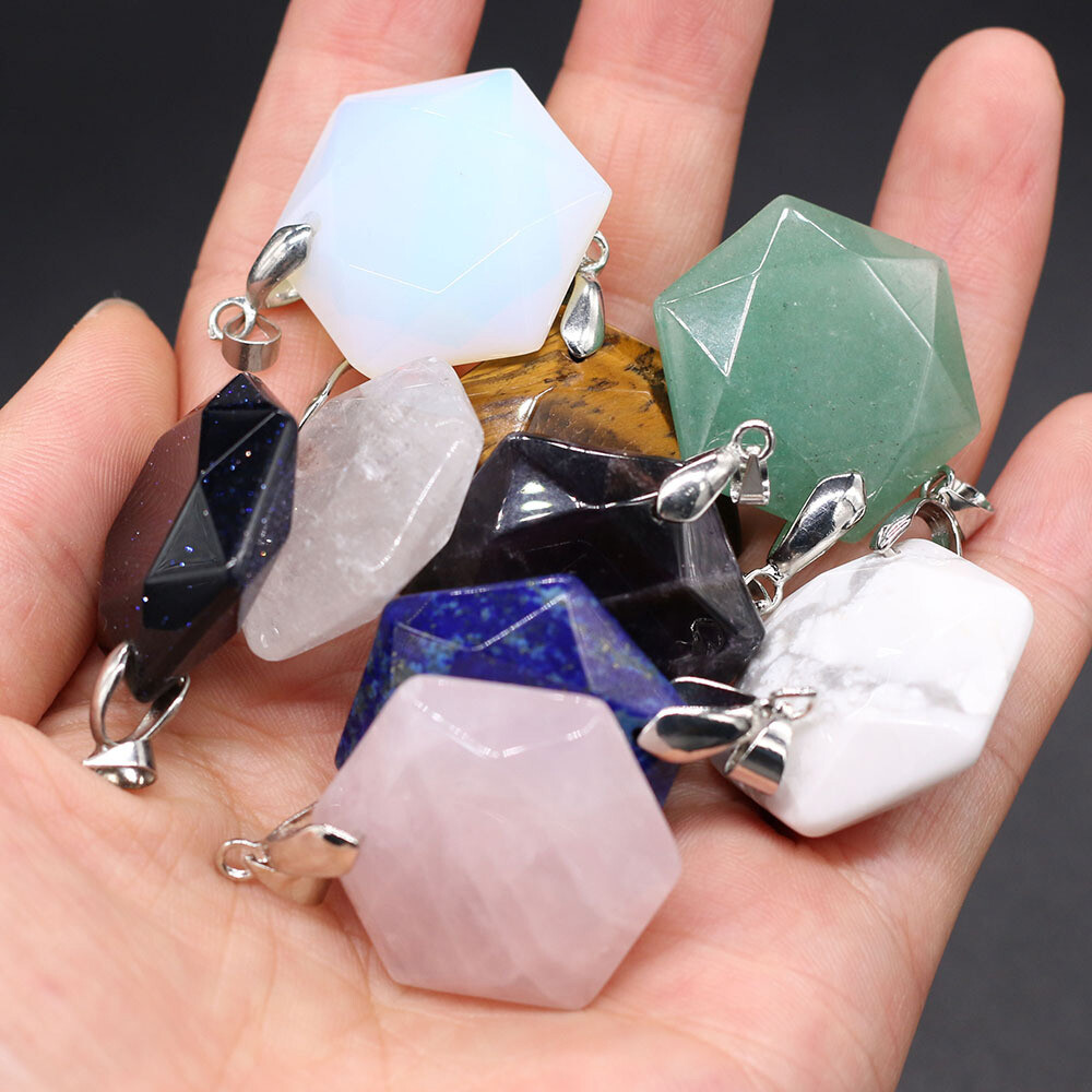 Chakra Star Hexagram Talisman Pendant Healing Reiki Amulet Necklace Hexagon Gift