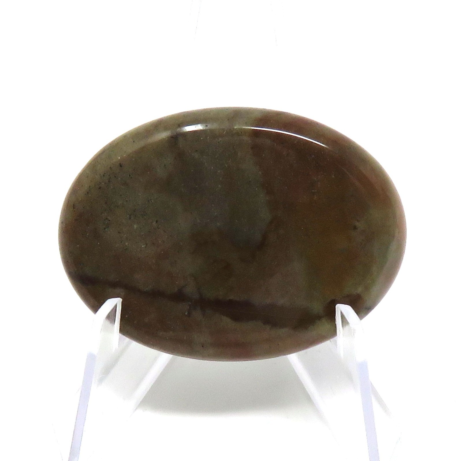 Indian Agate Worry Stone #1343 – 40mm x 30mm or 1.5″ x 1″ – 6mm Thick – Pocket