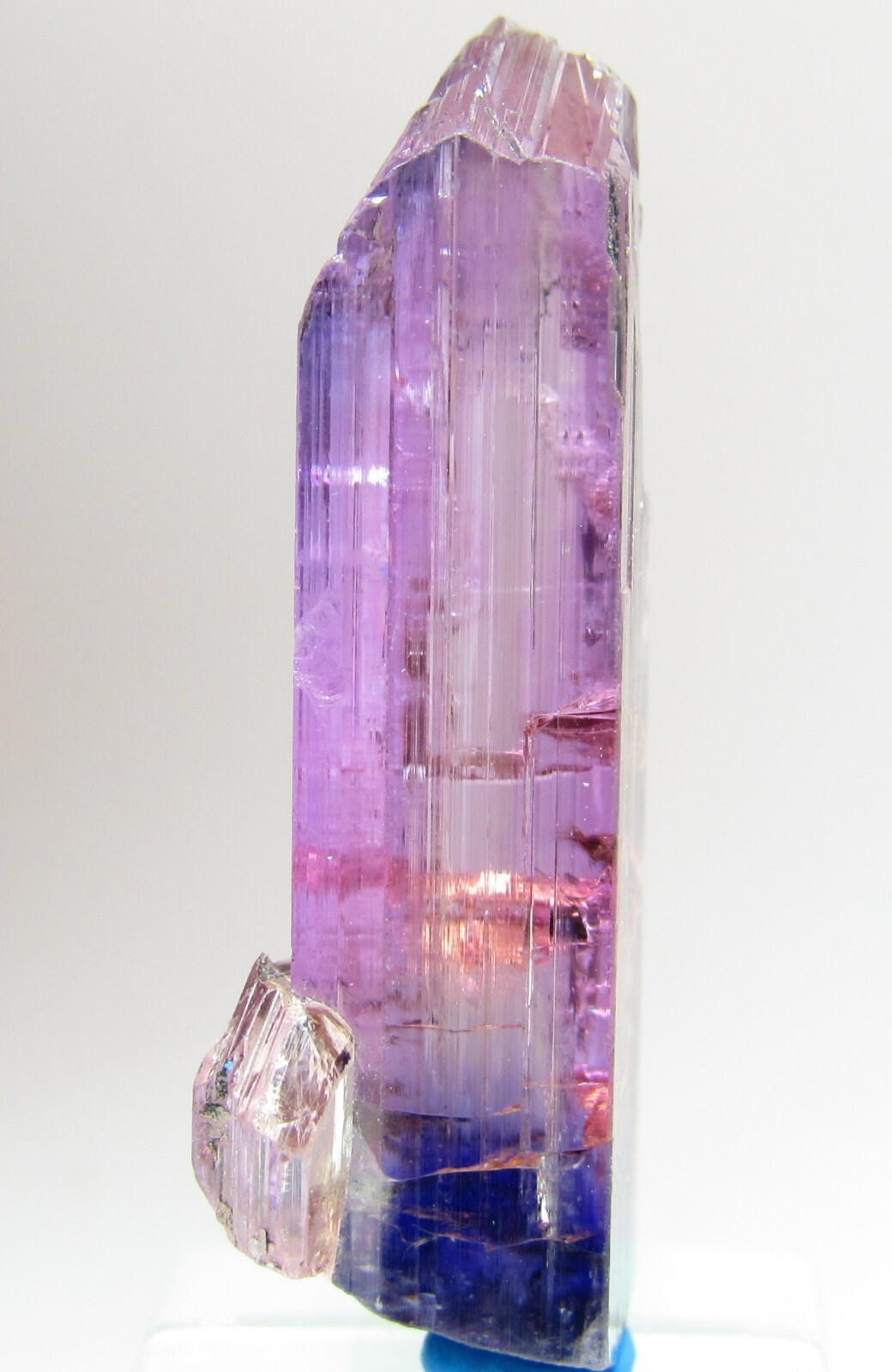 EXTRAORDINARY ELONGATED UNIQUE FINE GEM PINK TANZANITE CRYSTAL!!! TANZANIA