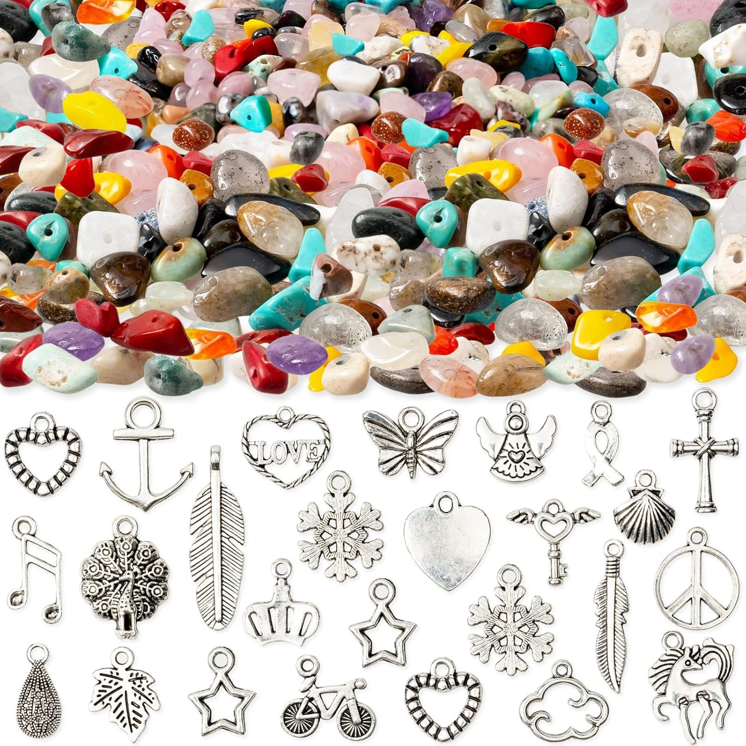 Natural Chip Stones for Bracelet – 400Pcs 5Mm to 8Mm Gemstones Healing Loose Roc