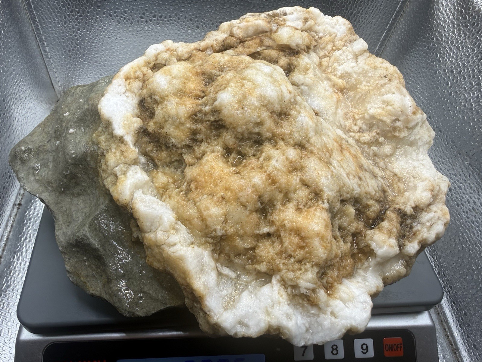 Indiana Sedimentary Geode Golden Calcite Quartz Agate In Host Rock 14,025 Carats