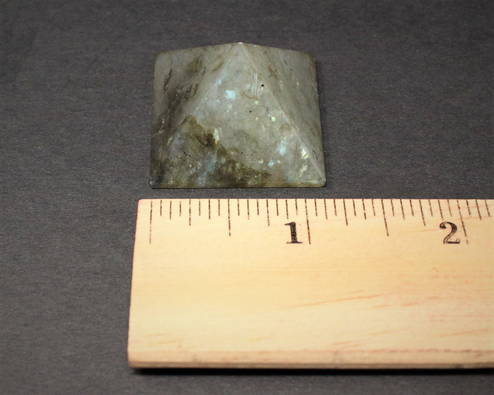 Labradorite Crystal Pyramid, Medium 1″ – 1.25″ (Reiki Labradorite Pyramid)